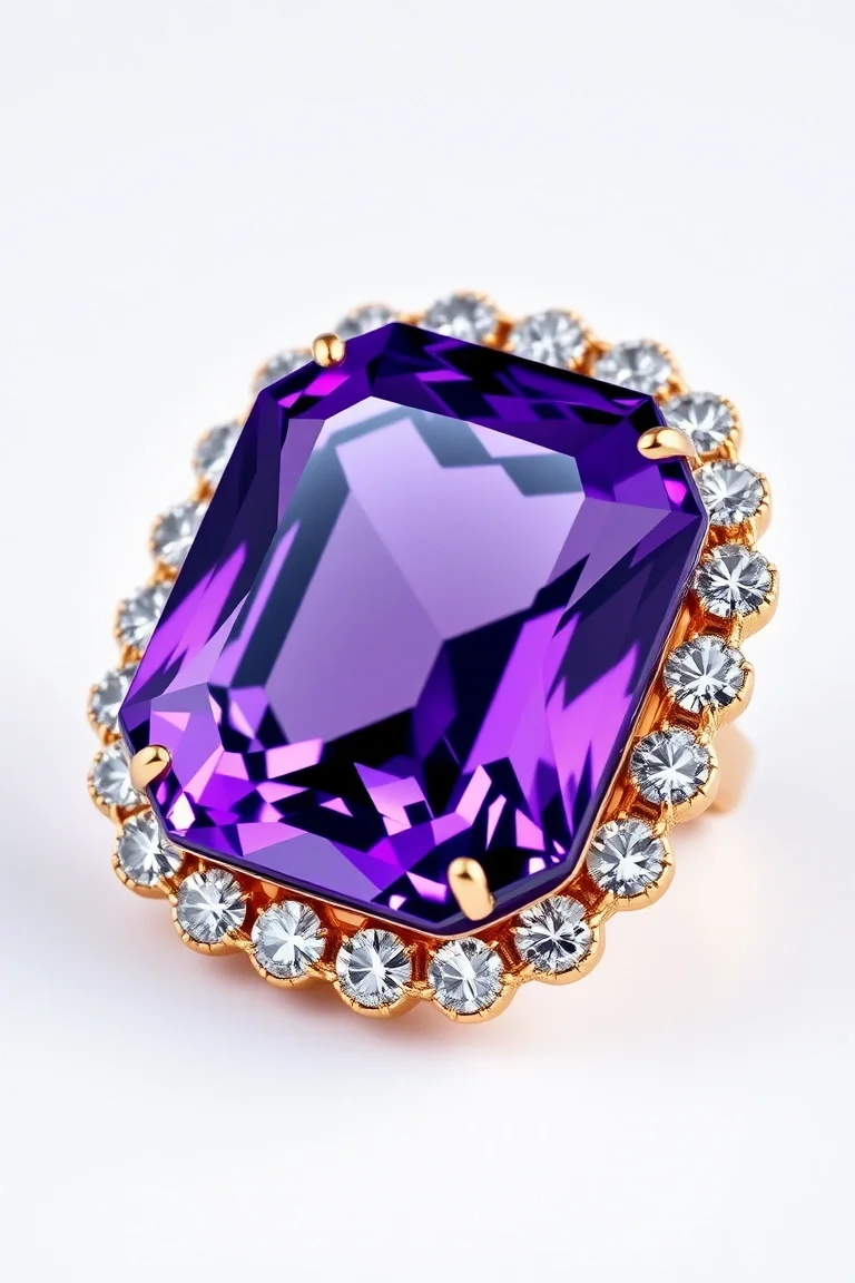 14K CONTEMPORARY AMETHYST DIAMOND SLIDE