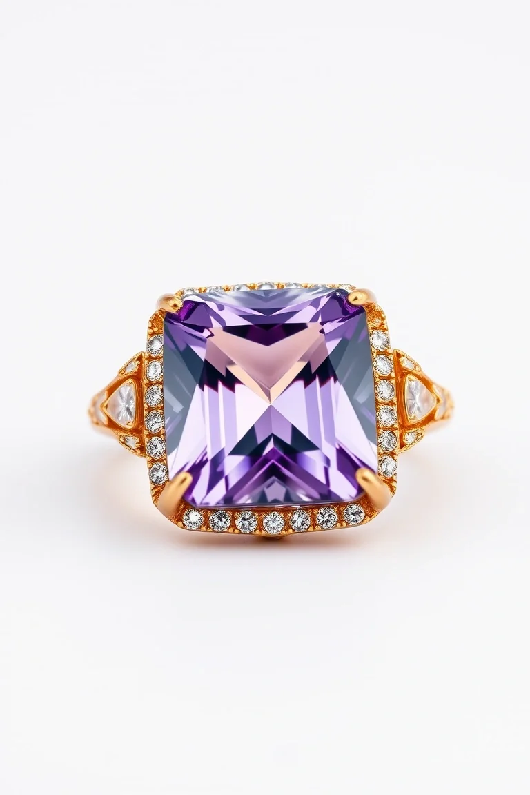 14K CONTEMPORARY AMETHYST DIAMOND SLIDE