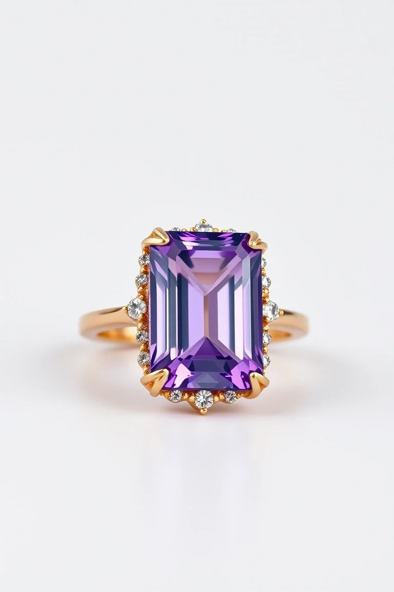 14K CONTEMPORARY AMETHYST DIAMOND SLIDE