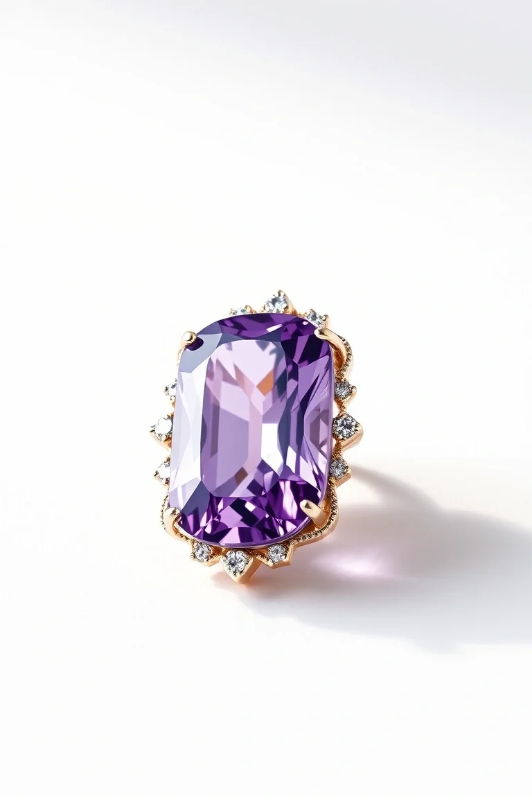 14K CONTEMPORARY AMETHYST DIAMOND SLIDE