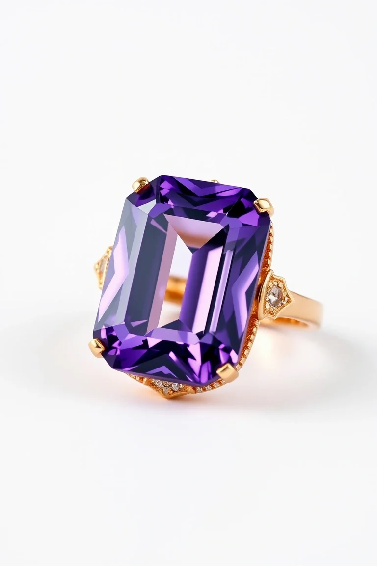 14K CONTEMPORARY AMETHYST RING