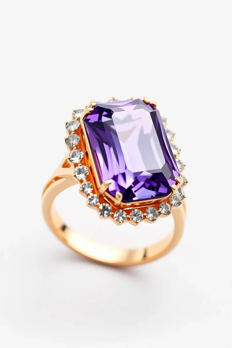 14K CONTEMPORARY AMETHYST RING