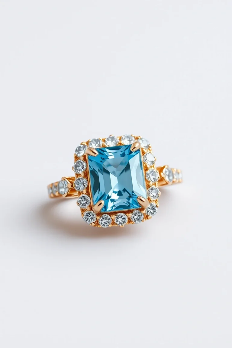 14K CONTEMPORARY BLUE TOPAZ DIAMOND SLIDE