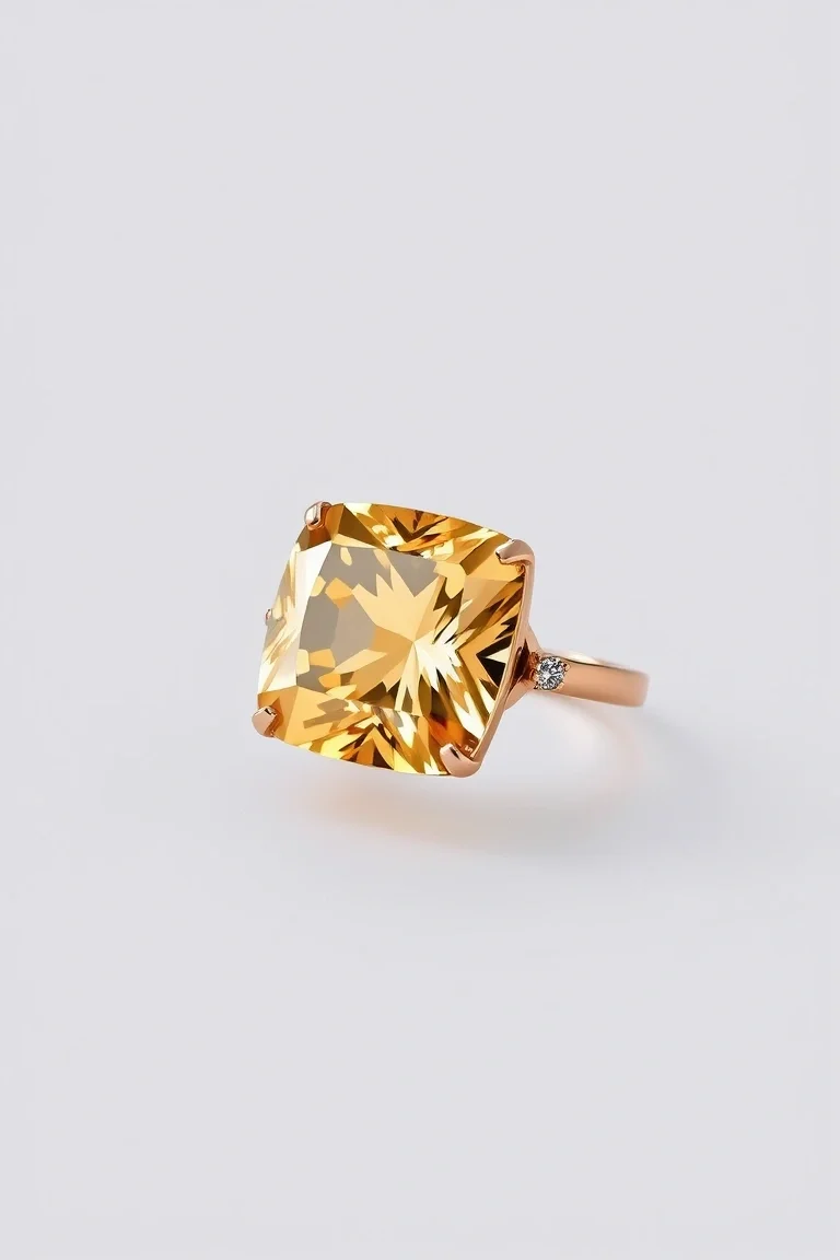 14K CONTEMPORARY CITRINE DIAMOND SLIDE