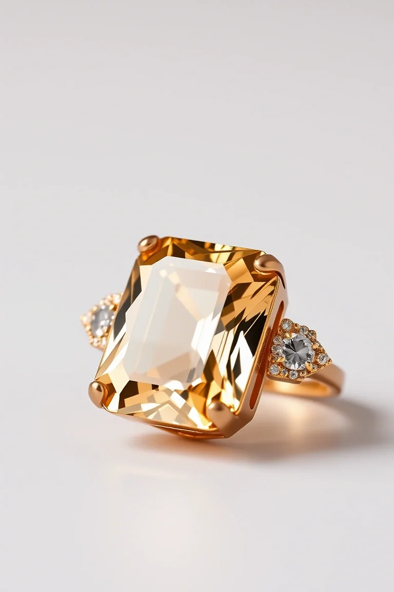 14K CONTEMPORARY CITRINE DIAMOND SLIDE