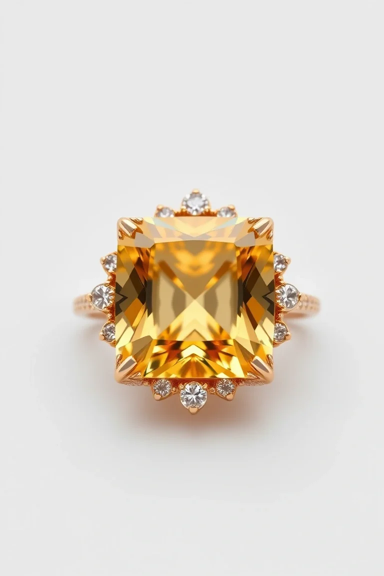 14K CONTEMPORARY CITRINE DIAMOND SLIDE