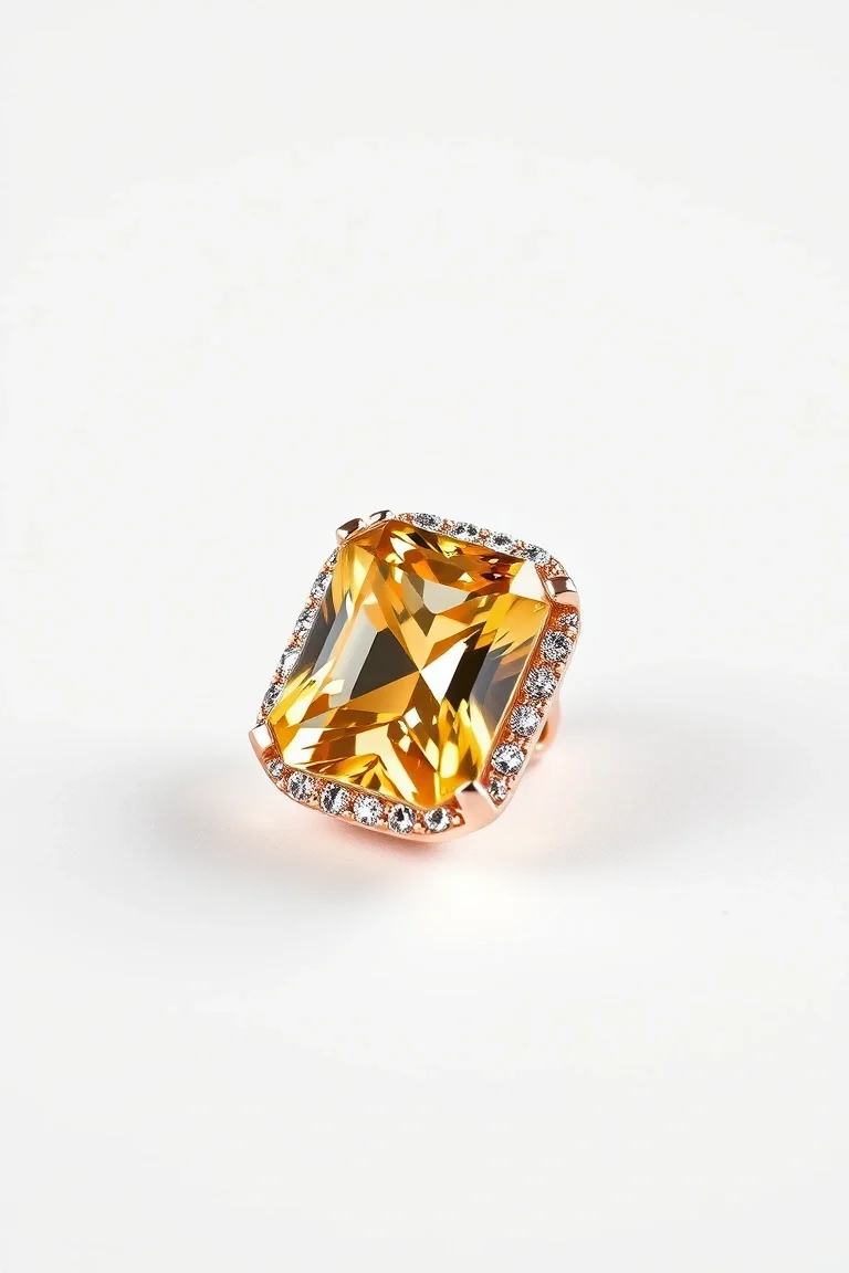 14K CONTEMPORARY CITRINE DIAMOND SLIDE