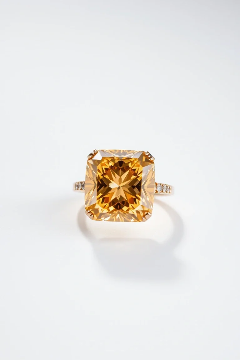 14K CONTEMPORARY CITRINE DIAMOND SLIDE