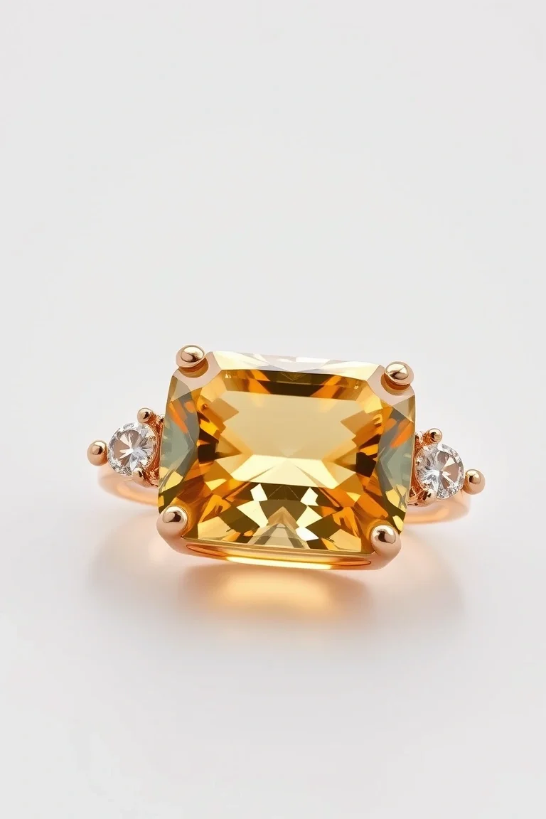 14K CONTEMPORARY CITRINE DIAMOND SLIDE