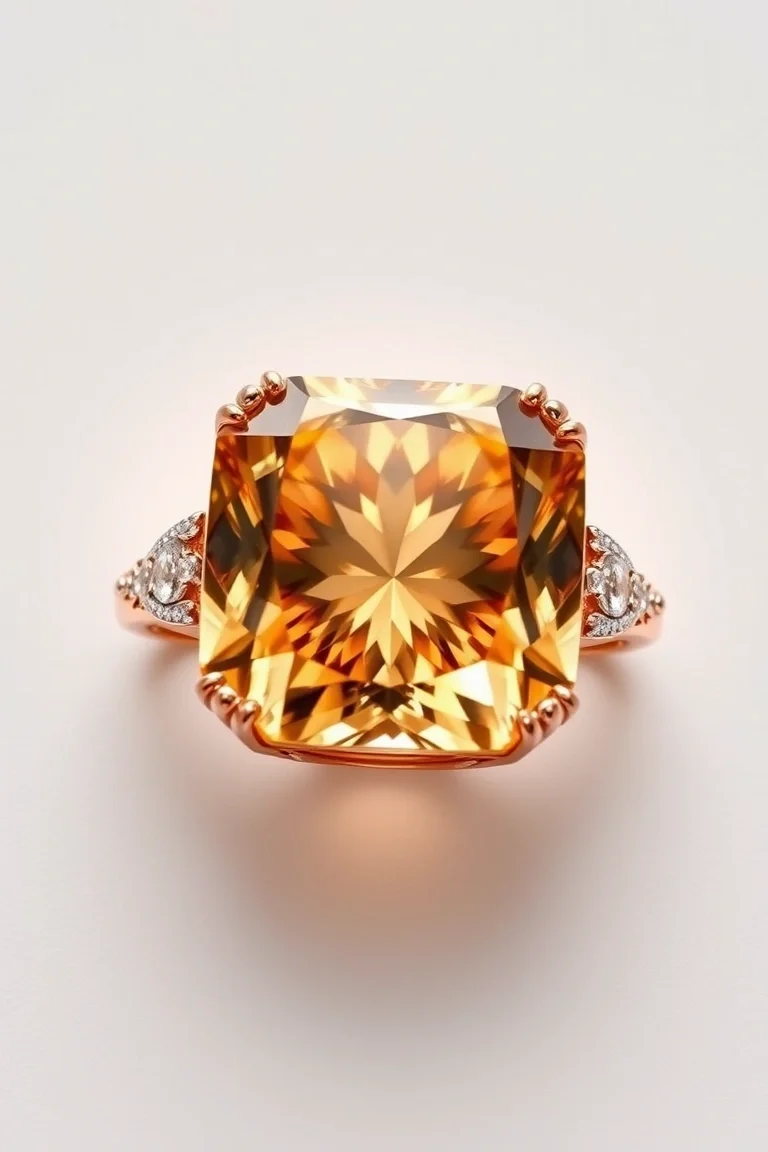14K CONTEMPORARY CITRINE DIAMOND SLIDE