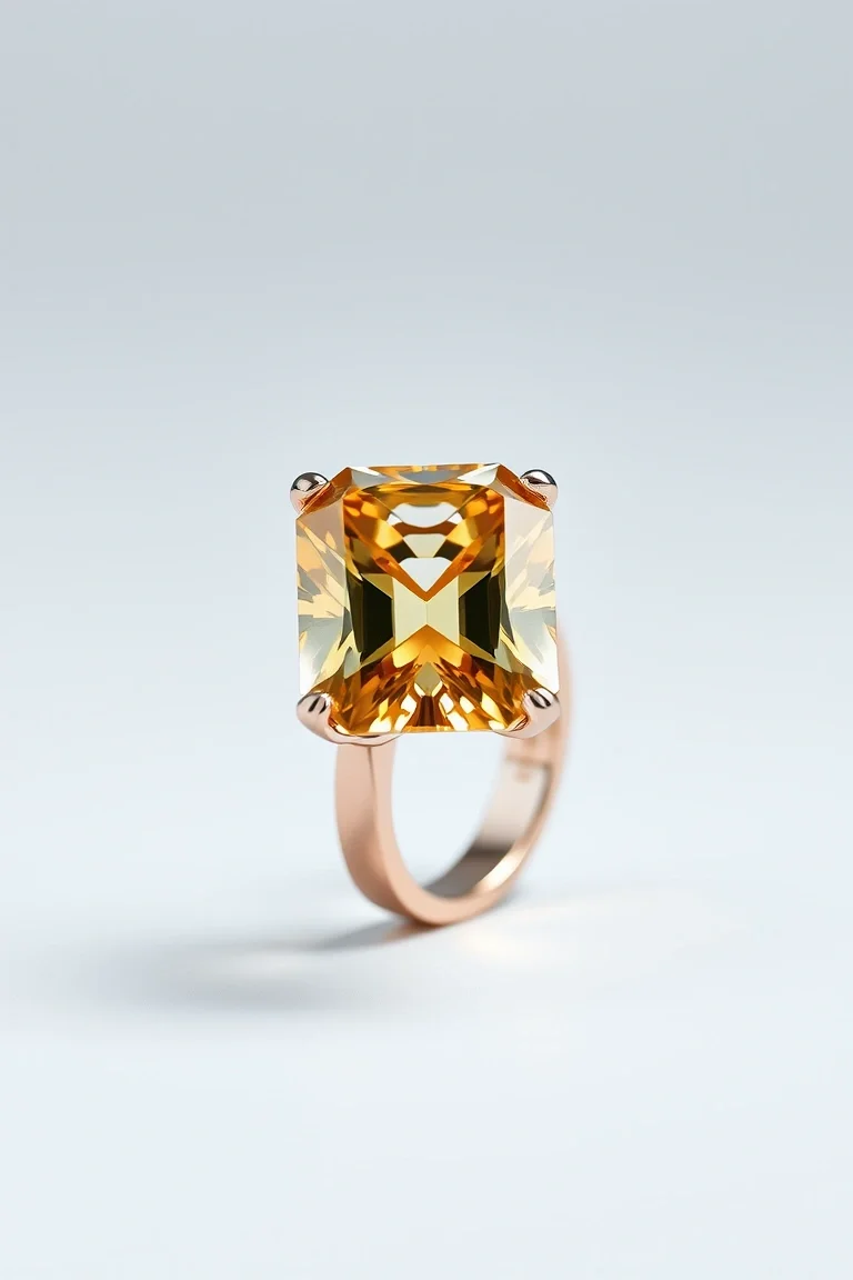 14K CONTEMPORARY CITRINE DIAMOND SLIDE