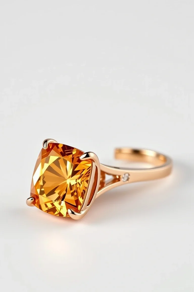 14K CONTEMPORARY CITRINE DIAMOND SLIDE
