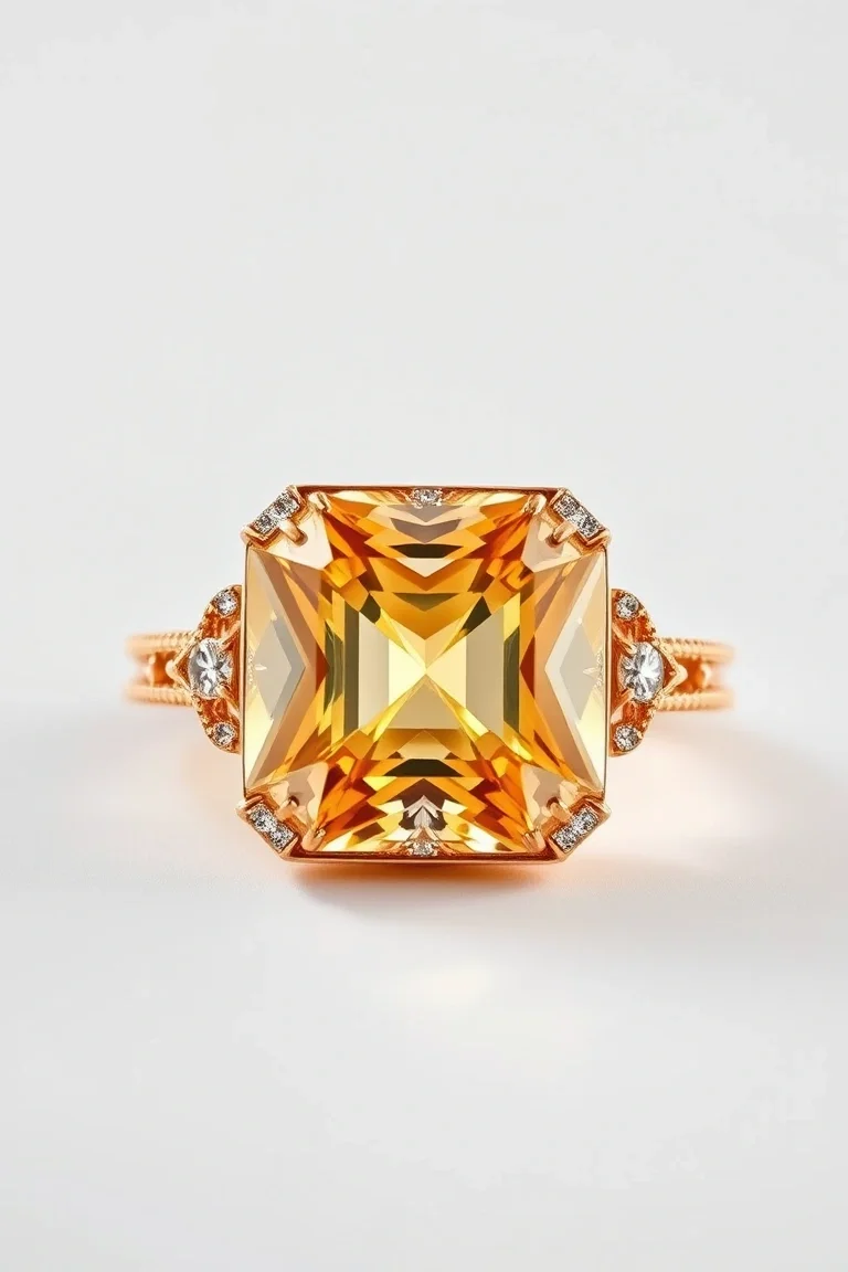 14K CONTEMPORARY CITRINE DIAMOND SLIDE