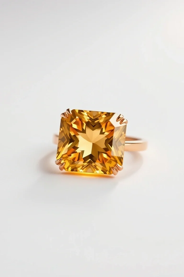 14K CONTEMPORARY CITRINE DIAMOND SLIDE