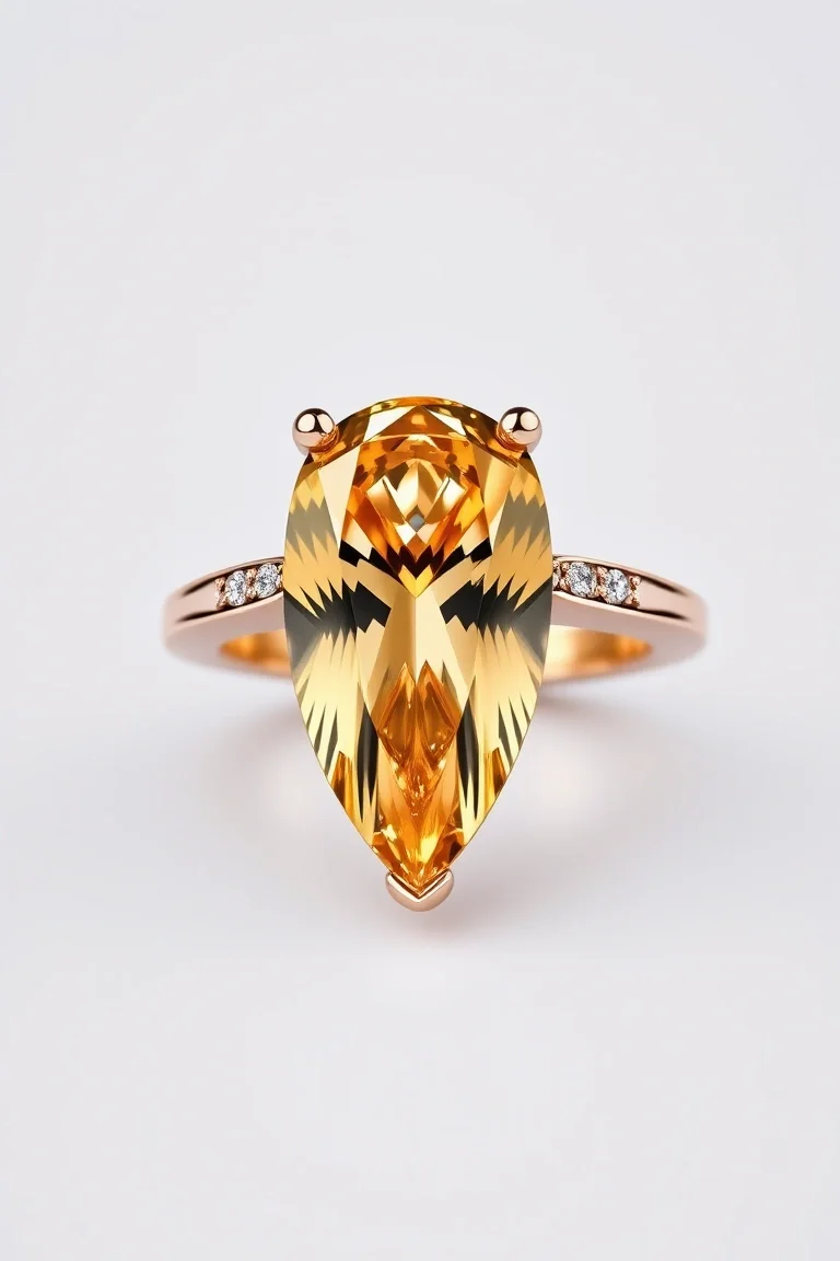 14K CONTEMPORARY CITRINE DIAMOND SLIDE