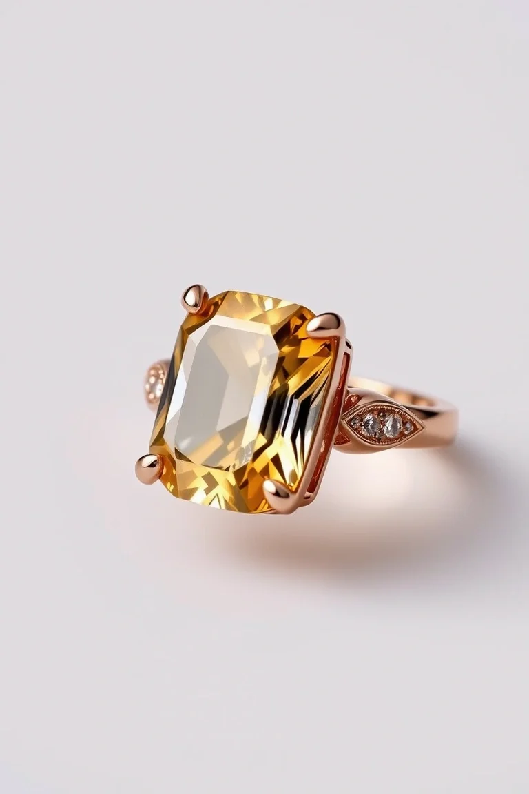 14K CONTEMPORARY CITRINE DIAMOND SLIDE
