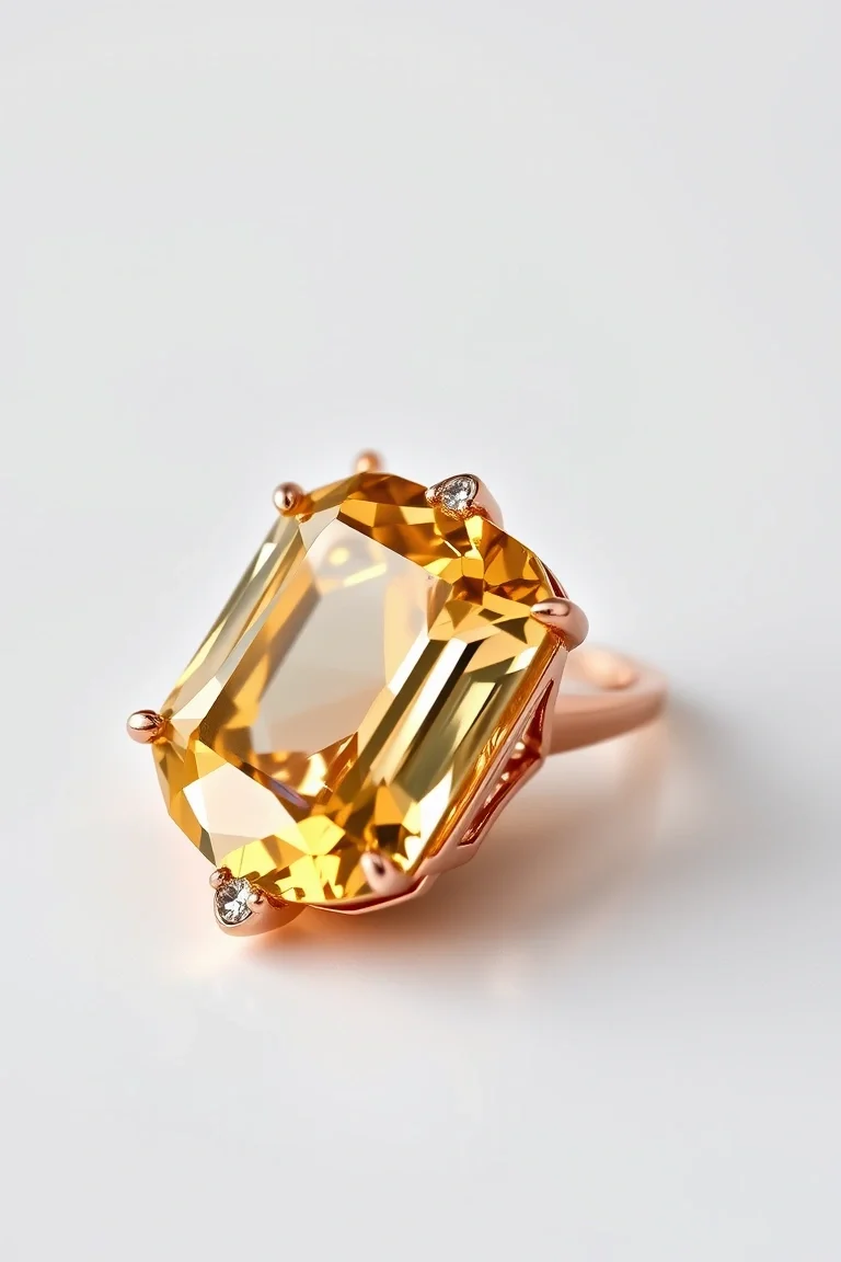 14K CONTEMPORARY CITRINE DIAMOND SLIDE