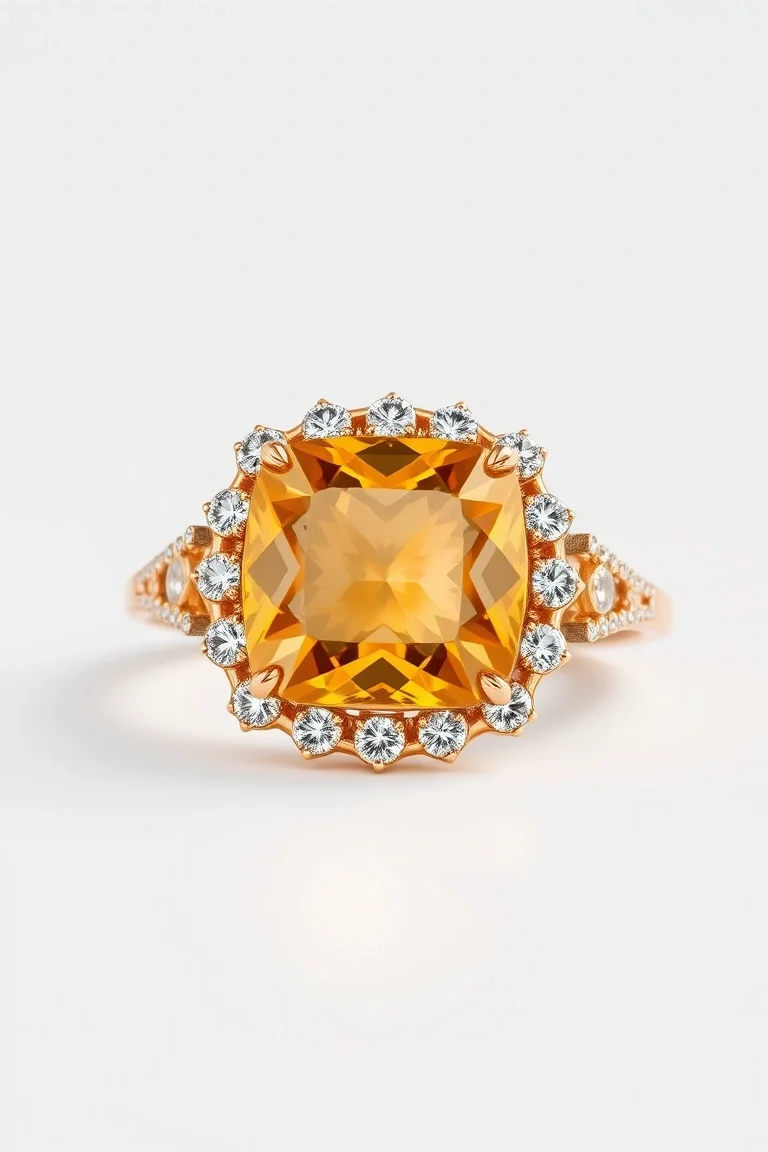 14K CONTEMPORARY CITRINE DIAMOND SLIDE