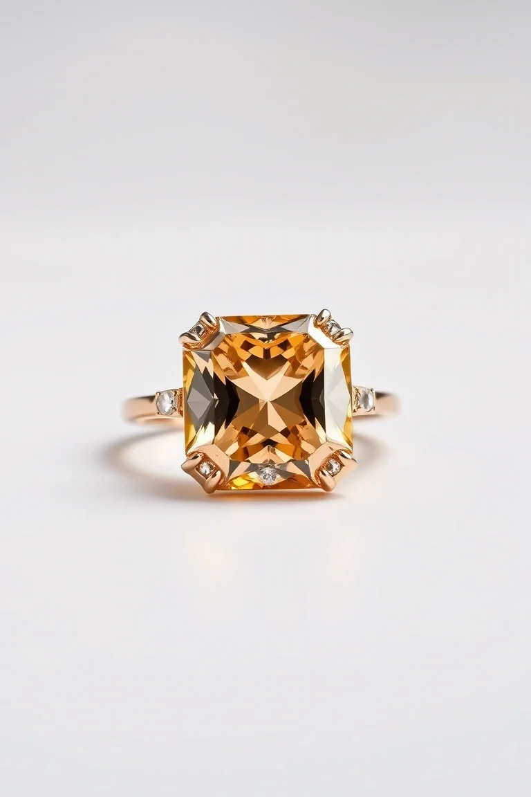 14K CONTEMPORARY CITRINE DIAMOND SLIDE