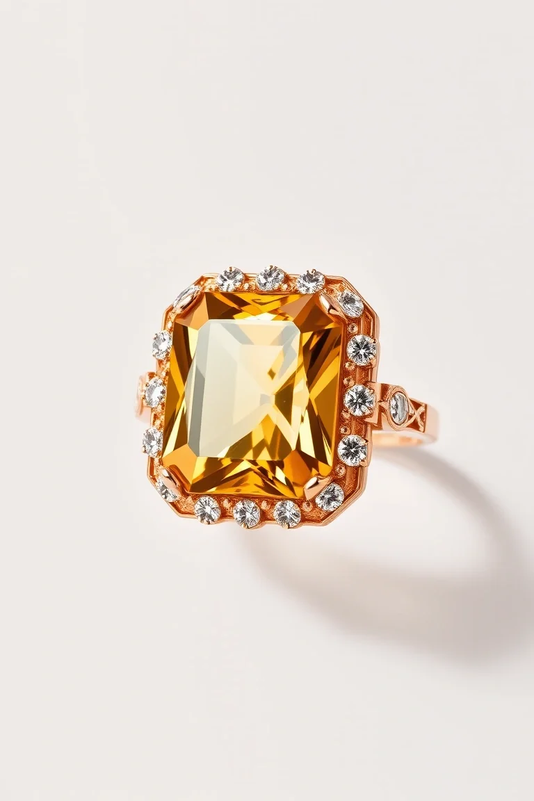 14K CONTEMPORARY CITRINE DIAMOND SLIDE