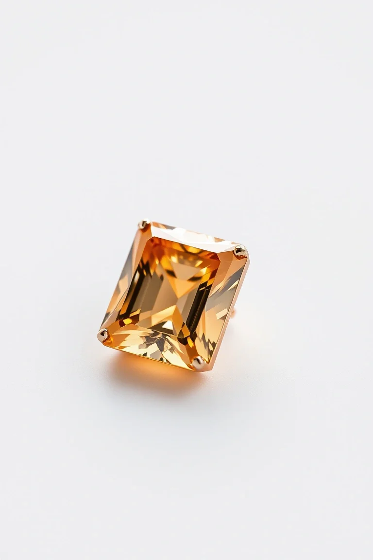 14K CONTEMPORARY CITRINE DIAMOND SLIDE