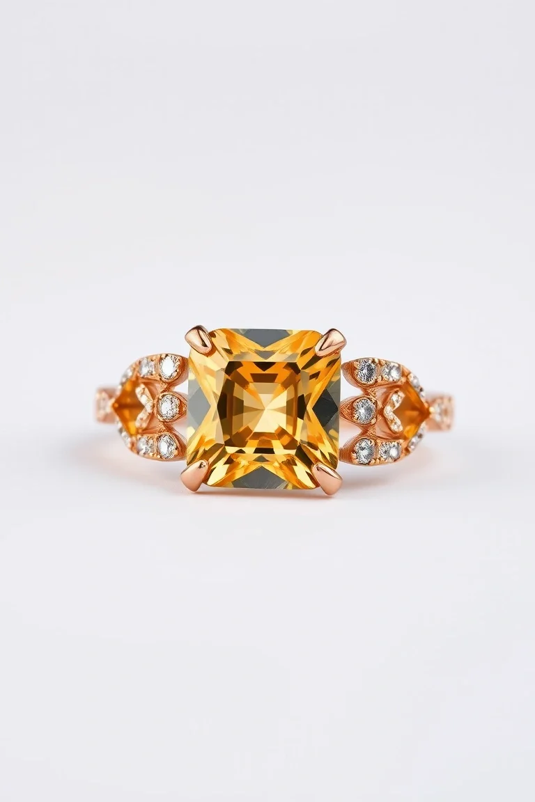 14K CONTEMPORARY CITRINE DIAMOND SLIDE