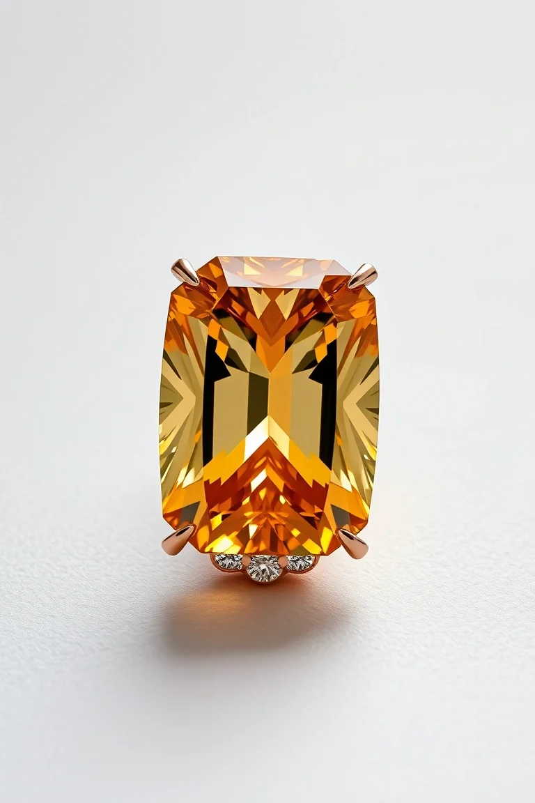 14K CONTEMPORARY CITRINE DIAMOND SLIDE