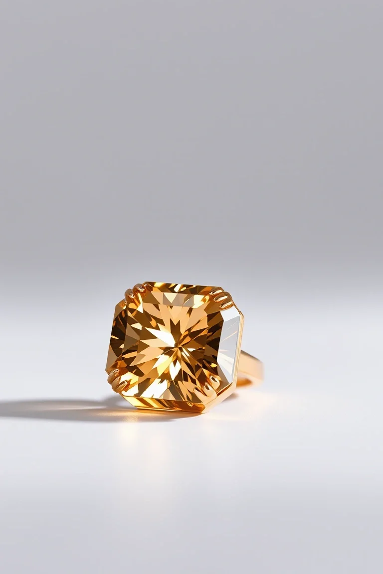 14K CONTEMPORARY CITRINE DIAMOND SLIDE