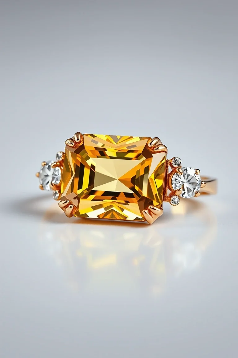 14K CONTEMPORARY CITRINE DIAMOND SLIDE