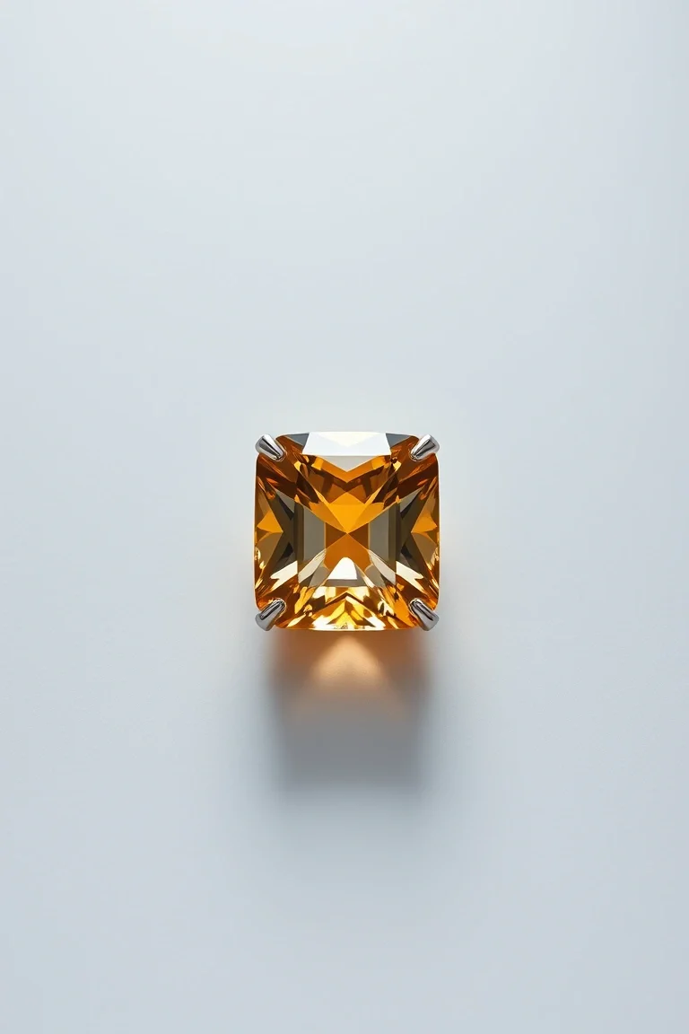 14K CONTEMPORARY CITRINE DIAMOND SLIDE