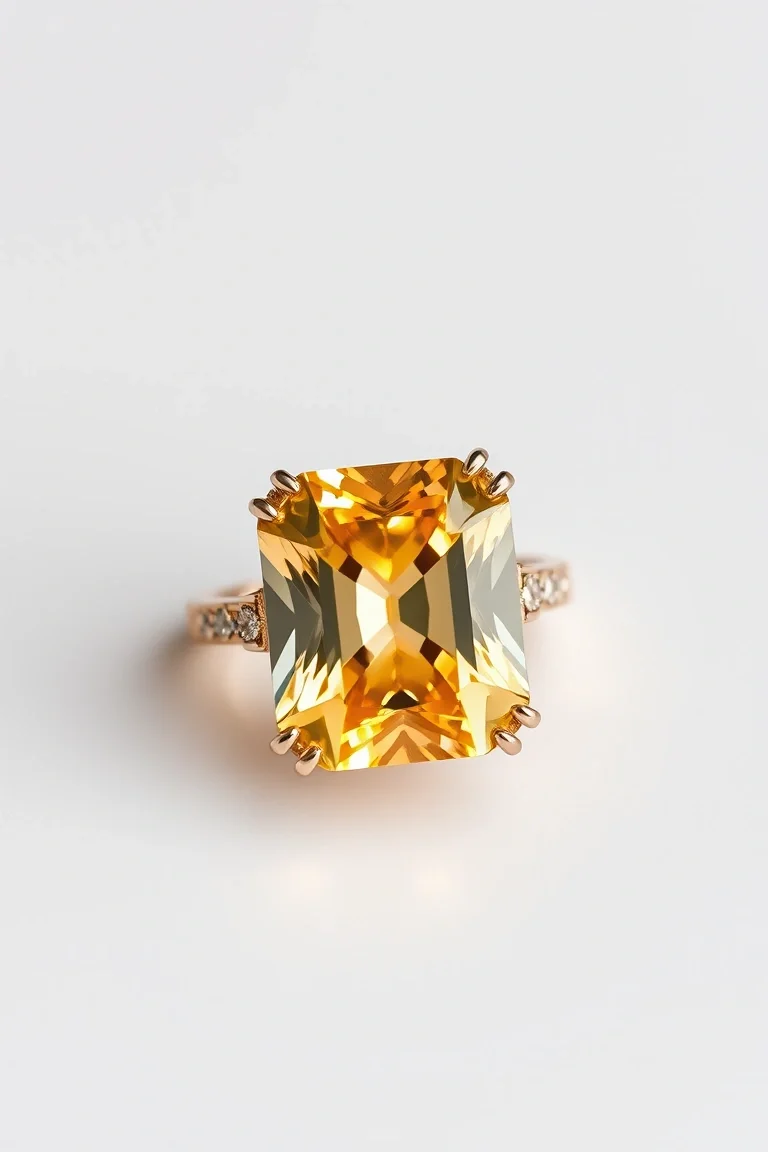 14K CONTEMPORARY CITRINE DIAMOND SLIDE