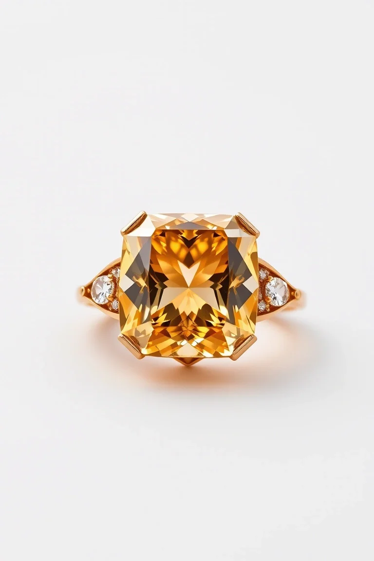 14K CONTEMPORARY CITRINE DIAMOND SLIDE
