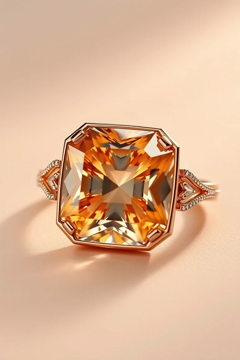 14K CONTEMPORARY CITRINE DIAMOND SLIDE