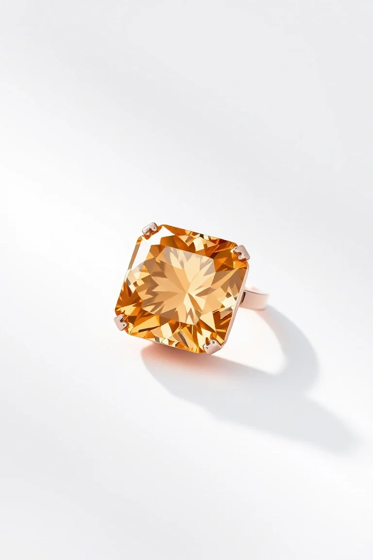 14K CONTEMPORARY CITRINE DIAMOND SLIDE