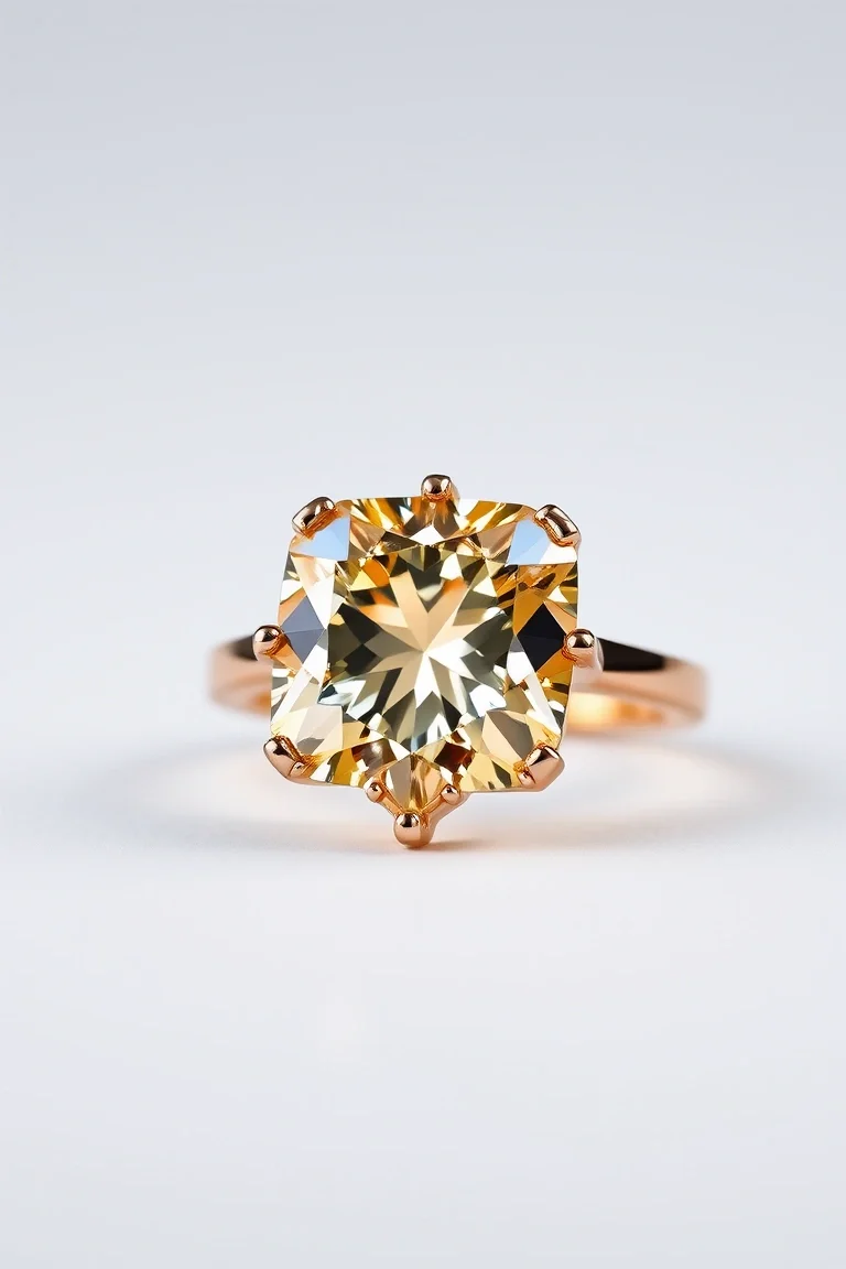 14K CONTEMPORARY CITRINE DIAMOND SLIDE