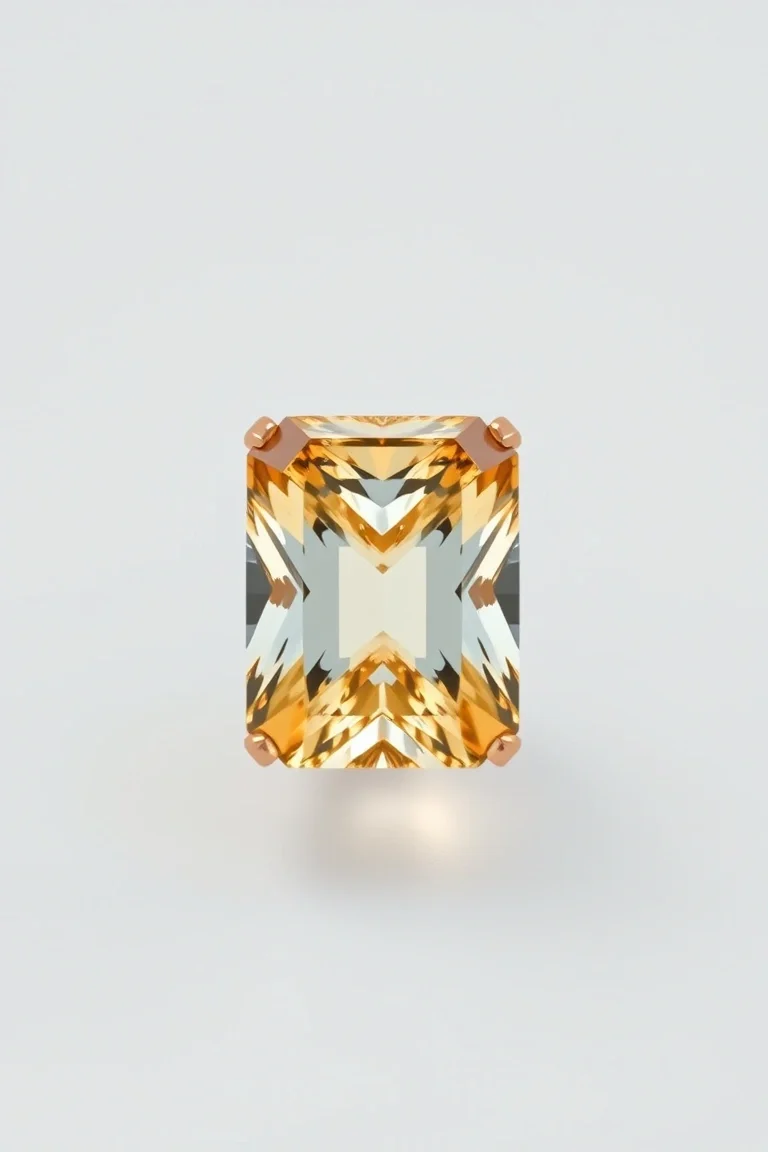 14K CONTEMPORARY CITRINE DIAMOND SLIDE