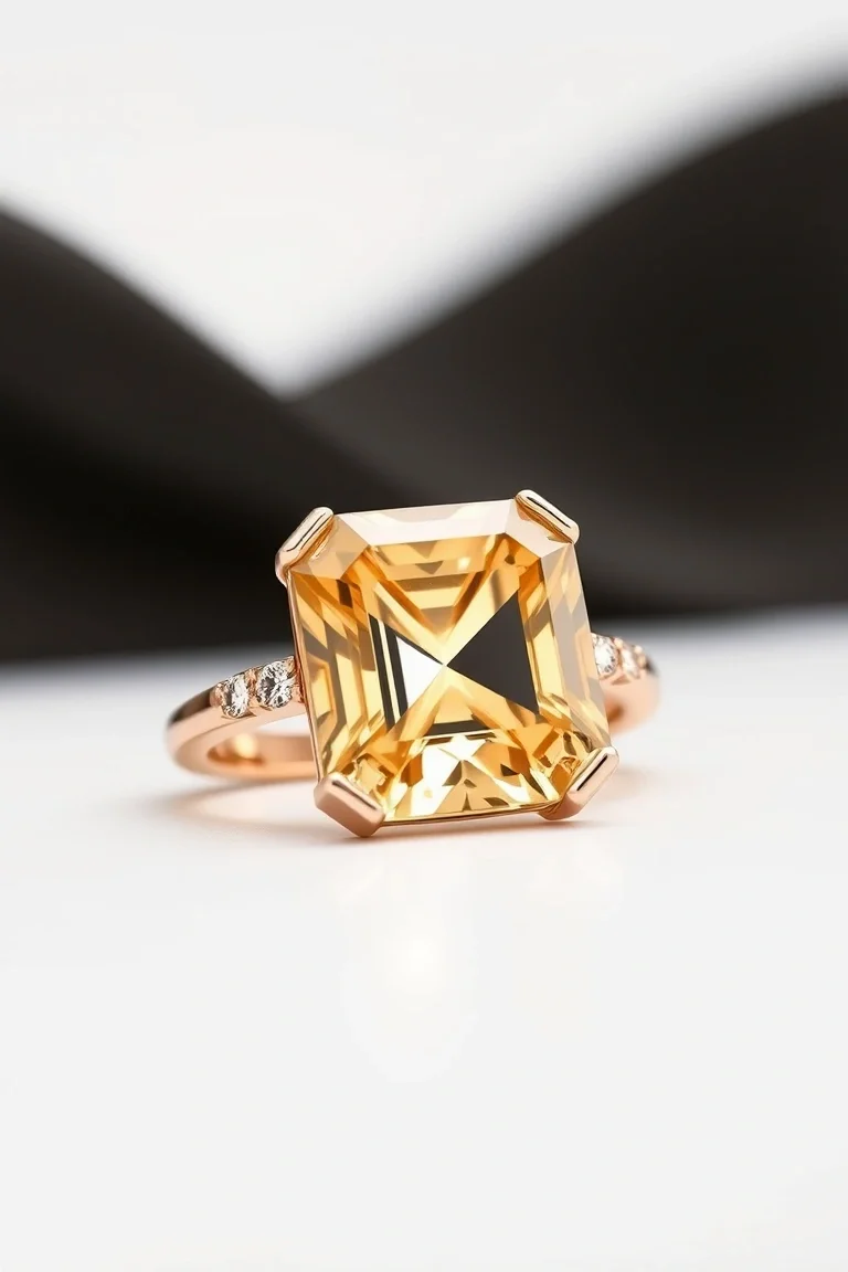 14K CONTEMPORARY CITRINE DIAMOND SLIDE