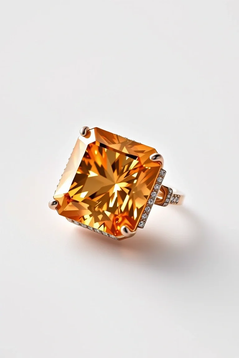 14K CONTEMPORARY CITRINE DIAMOND SLIDE