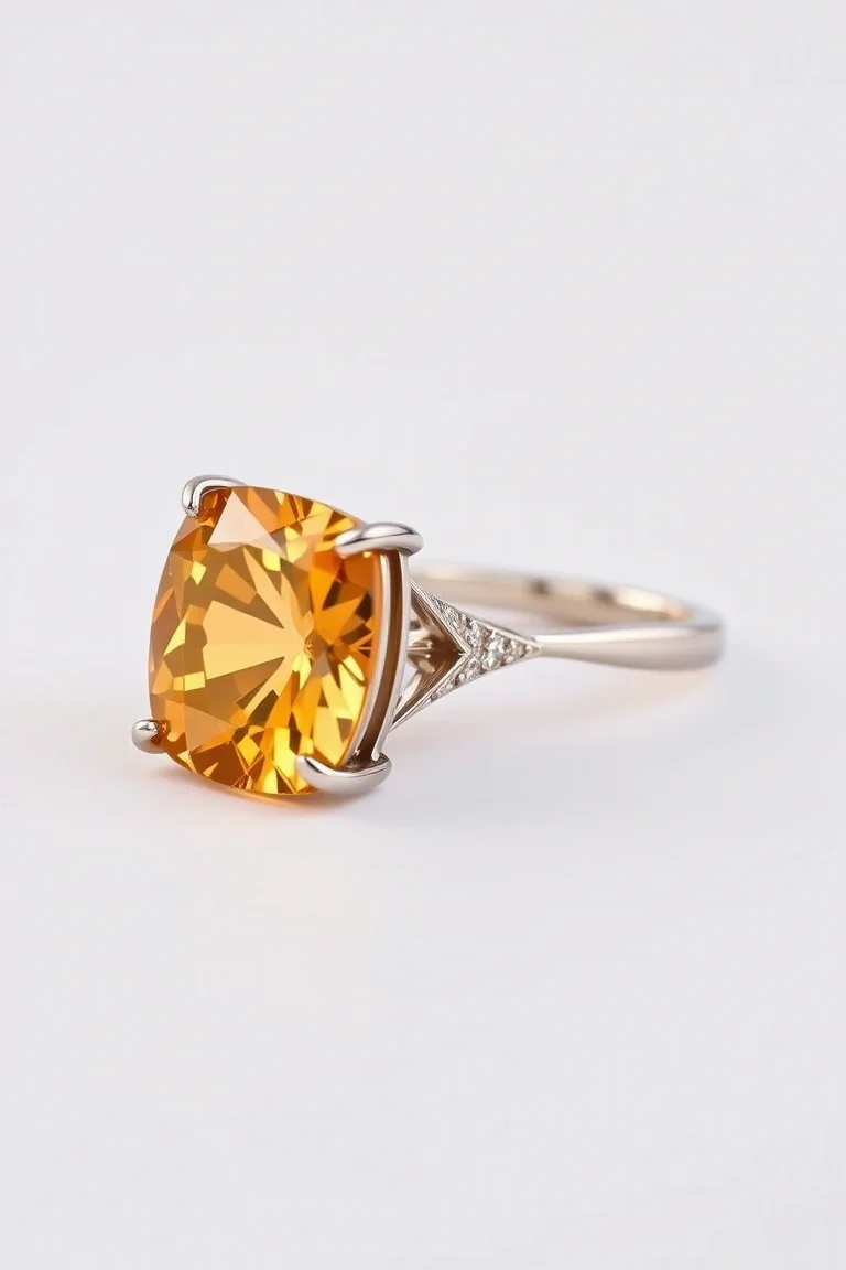 14K CONTEMPORARY CITRINE DIAMOND SLIDE