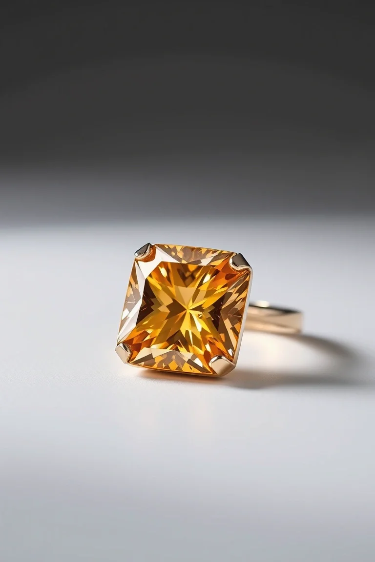 14K CONTEMPORARY CITRINE DIAMOND SLIDE