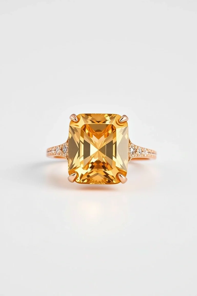 14K CONTEMPORARY CITRINE DIAMOND SLIDE