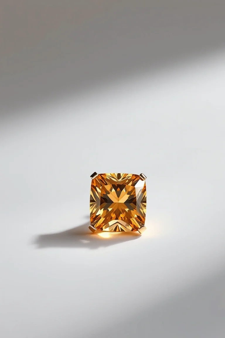 14K CONTEMPORARY CITRINE DIAMOND SLIDE