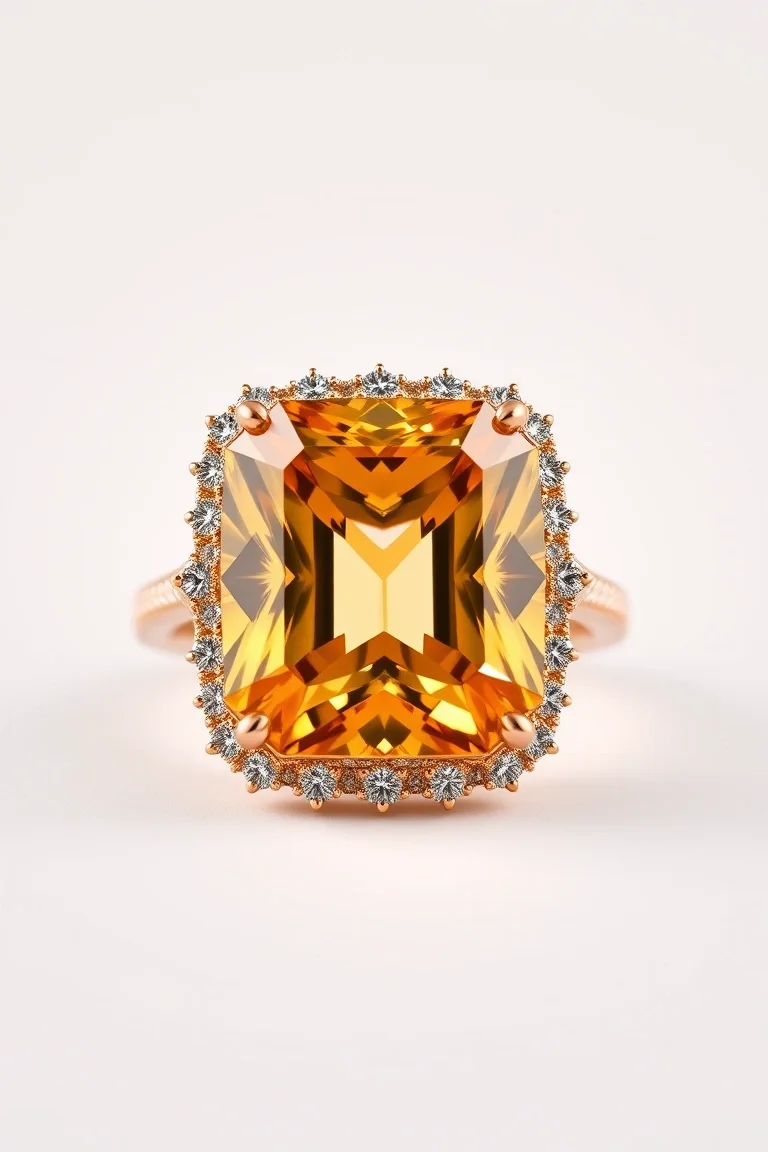 14K CONTEMPORARY CITRINE DIAMOND SLIDE