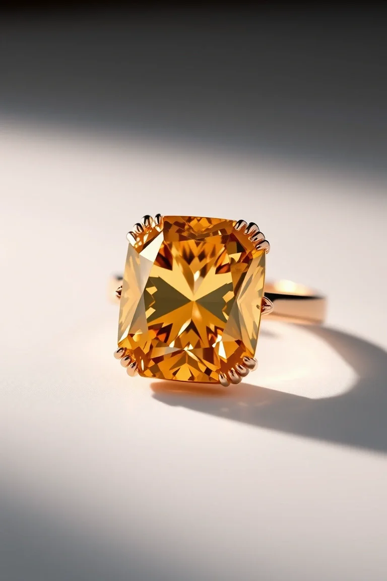 14K CONTEMPORARY CITRINE DIAMOND SLIDE