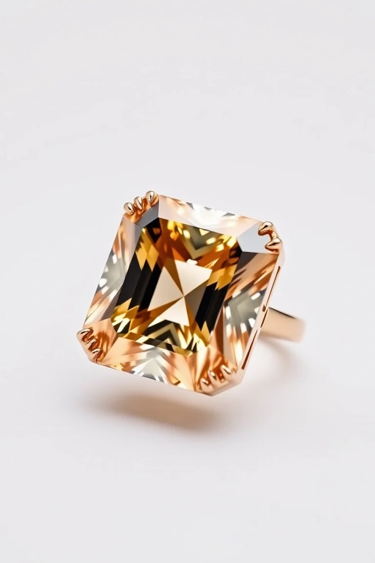 14K CONTEMPORARY CITRINE DIAMOND SLIDE