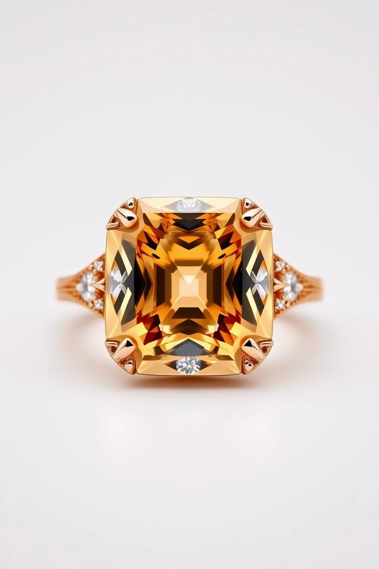 14K CONTEMPORARY CITRINE DIAMOND SLIDE