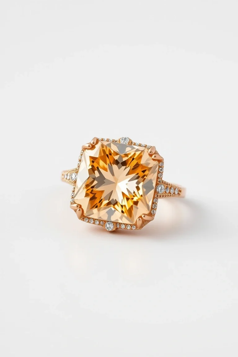 14K CONTEMPORARY CITRINE DIAMOND SLIDE
