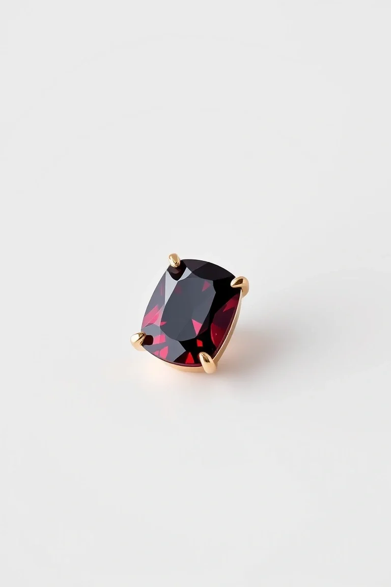 14K CONTEMPORARY GARNET DIAMOND SLIDE