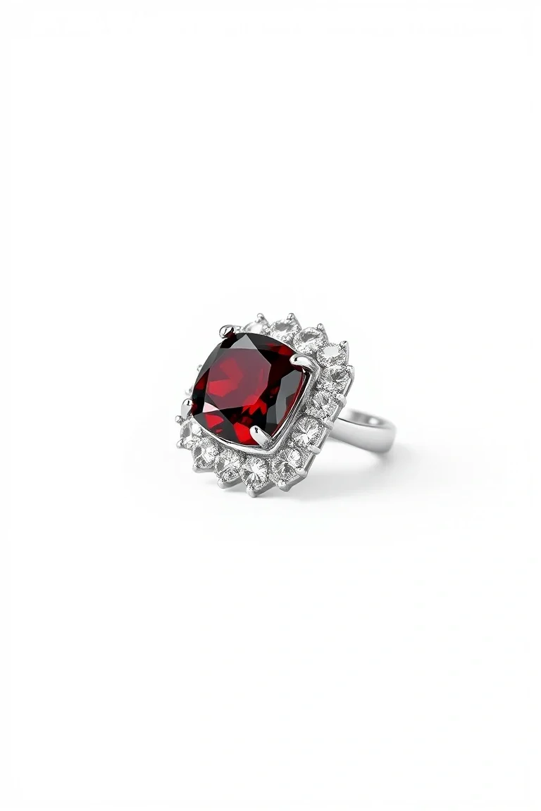 14K CONTEMPORARY GARNET DIAMOND SLIDE