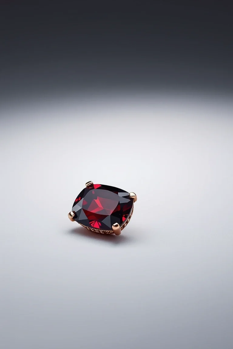14K CONTEMPORARY GARNET DIAMOND SLIDE